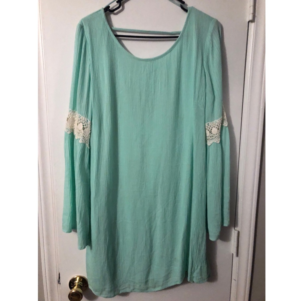 Teal Dress Size L long sleeve